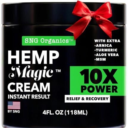 Hemp Cream 4oz Hemp Oil & Arnica Cream, Discomfort on Joint, Muscle, Shoulder, Hip, Neck, Knee & Back - All Natural Soothing Cream - Made in USA - Fast Acting Menthol Rub