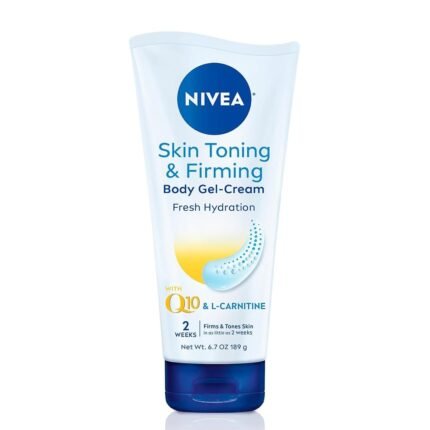 NIVEA Skin Firming and Toning Body Gel Cream with Q10, Firming Body Cream, Moisturizing Skin Cream, 6.7 Oz Tube