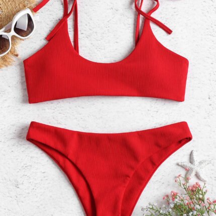 Sexy strapless low waist bikini