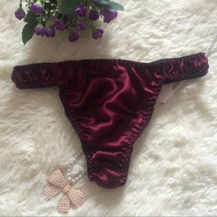 Sexy thong silk couple breathable Thongs