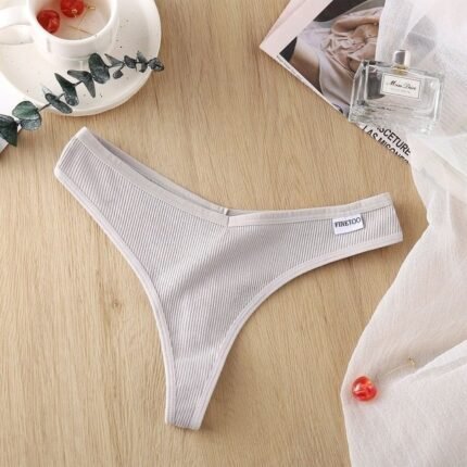 Low Waist Cotton Ladies Sexy Pink Thongs