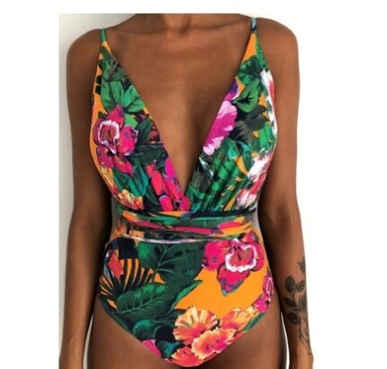 One Piece Swimsuit Backless Monokini Swimwear Women