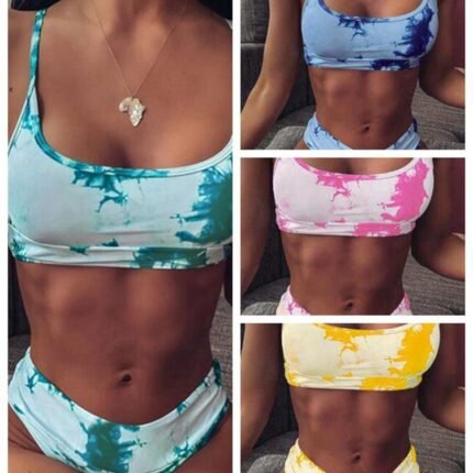 Split ladies bikini swimsuit