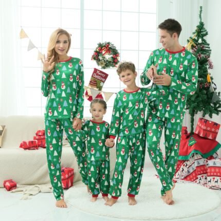 Christmas Loungewear Long Sleeve Printed Letter Pajama Set