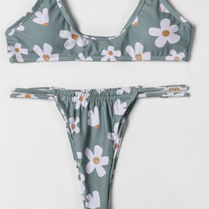Floral Print Low Rise Bikini