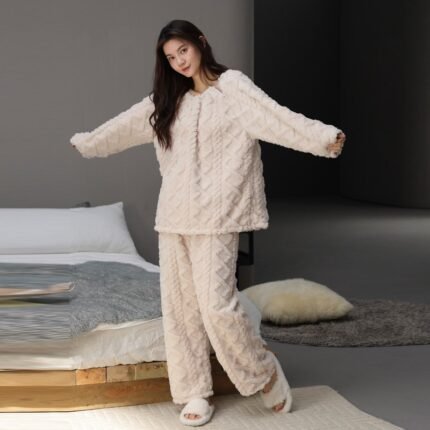Warm Winter Loungewear Women's Suit